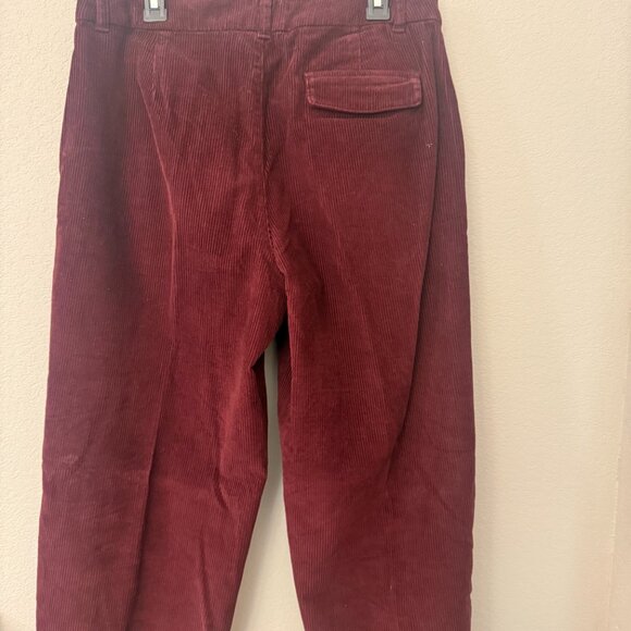 Old Navy Corduroy Wide Leg Pants, Size 12 - Burgundy - Picture 2 of 3